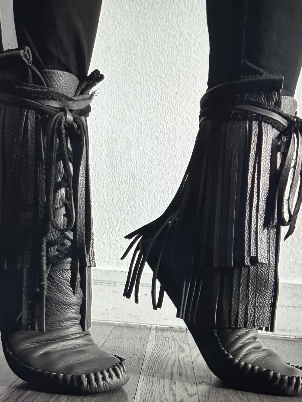 Moccasins Leather Fringe Boot Handmade NEW